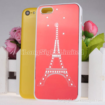 Electroplate Eiffel Tower Pattern Hard Case For iPhone 5C